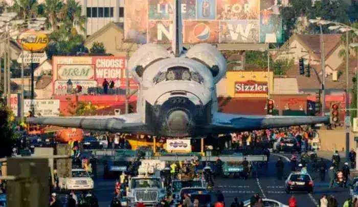 Transported Space Shuttle Endeavor