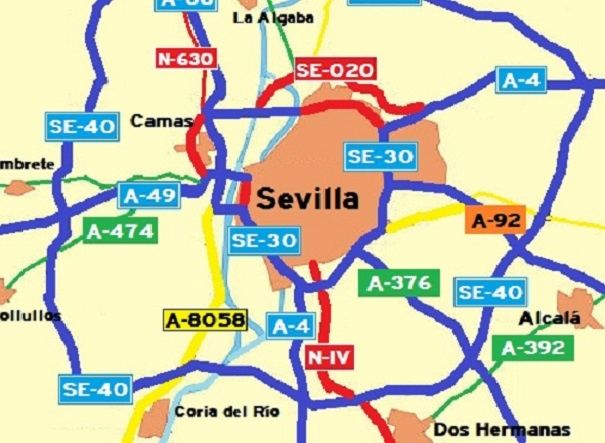 Mapa de Sevilha