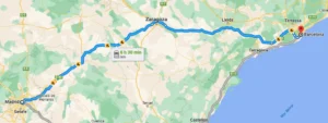 ruta barcelona madrid transporte