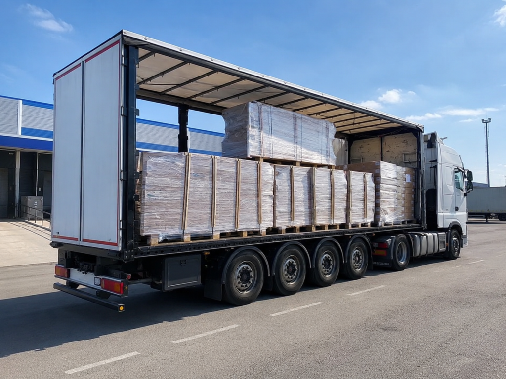 Camion con carga de pallets
